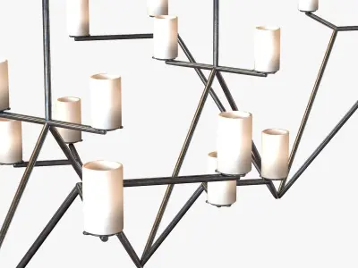 Custom made ceiling lamp 3D model