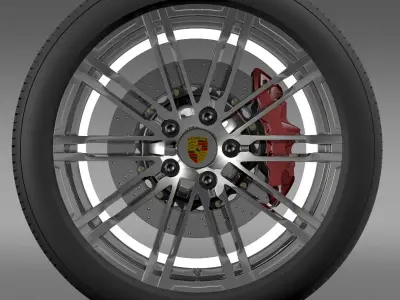 Porsche 911 Turbo 2013 wheel 3D model