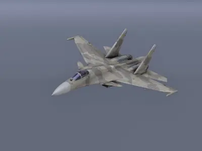 Pack Sukhoi Russian Aircraft - 9 Aircrafts Low-poly 3D model