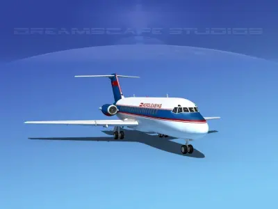Douglas DC-9-15 AeroLeasing 3D model