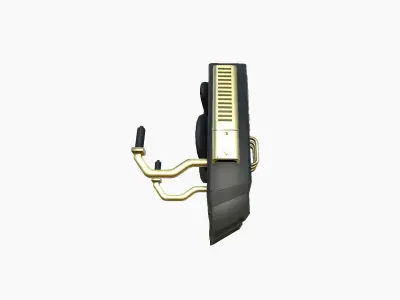 Jetpack F02 Golden Black - SciFi Character Design Low-poly 3D model
