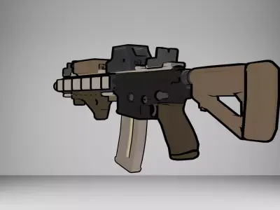 M4 carbine Low-poly 3D model purchase