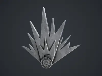 Mine Badge Low-poly 3D model