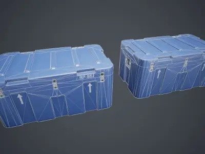 Animated Military Case 03 Low-poly 3D model