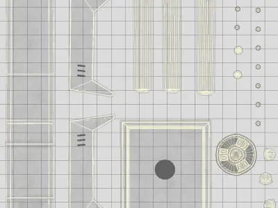 Inteligent Security Flap Gate Low-poly 3D model