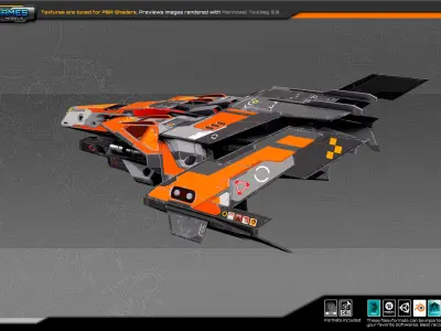 SF REBEL Fighter RF8 Low-poly 3D model