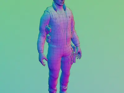 Game Ready Female Soldier Low-poly 3D model
