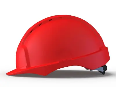 Safety Helmet Red 3D model