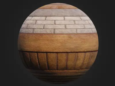 Trim Sheet Wood rock metallic old Texture