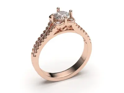 solitaire with ring sizes  8 part S46 3D print model