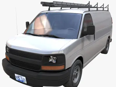 Industrial vans 3D Model Pack