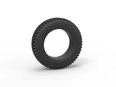 Military tire 4 Scale 1 to 10 3D print model