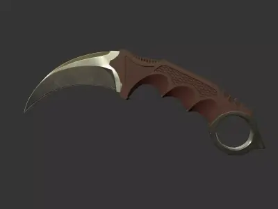 Karambit katana Low-poly 3D model