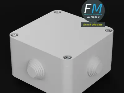 Square junction box 2 3D model