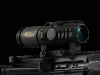 Scope Sig Sauer Bravo5 5x30 Low-poly 3D model