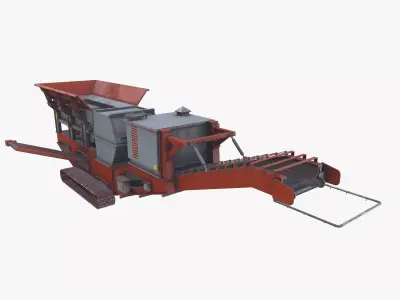 Mobile impact crusher 3D model