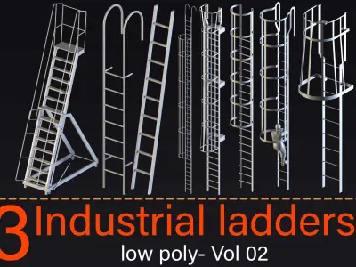 53 Industrial ladders- Vol 02 3D model