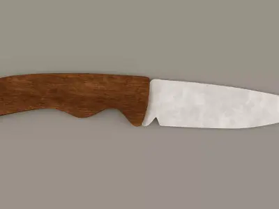 combat knife Maya 2022 3ds Max 2022 and Autodesk FBX game ready  Free low-poly 3D model