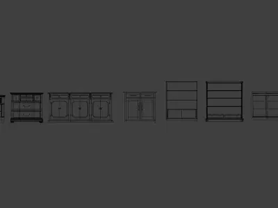 Vintage Furnitures 3D model