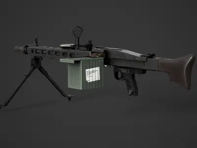 mg-3 Beretta mg42-52 Low-poly 3D model