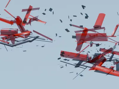 Explosion TNT Plus Wooden Boards PACK Low-poly 3D model