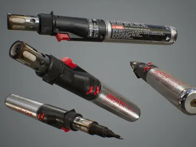 Soldering Torch Low-poly 3D model