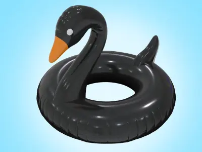 Inflatable Swan 3D Model - High Detail and Versatility Low-poly 3D model