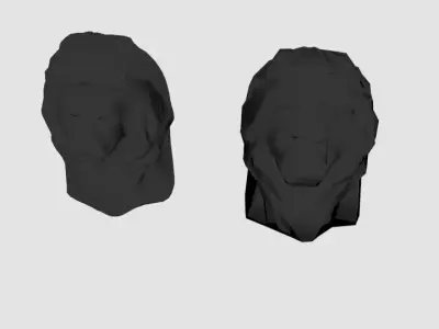 Statue Lion Head 3D model