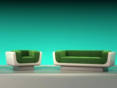 Retro Furniture 3D model