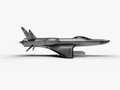 Space Ship Low-poly 3D model from CGTrader