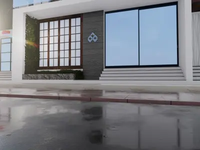 Commercial building 3D model purchase