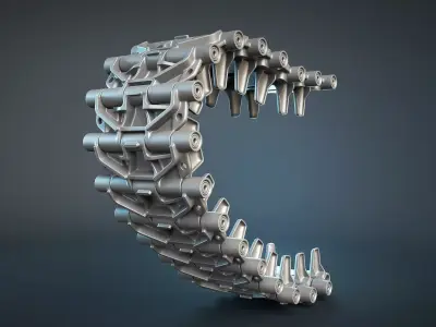MT-LB Track RMSh High-Poly 3D model