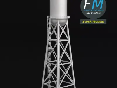Water tower 2 3D model purchase