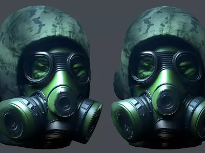 Helmet 3d model military combat Military Low-poly Low-poly 3D model 26
