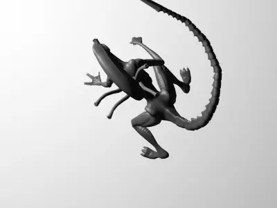 Xenomorph Alien Low-poly 3D model