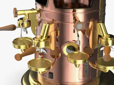  Retro Dome Espresso Machine Bronze 