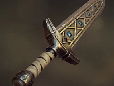 Fantasy Dagger Low-poly 3D model