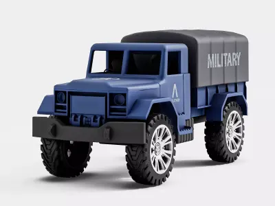 Military Cargo Truck Toy 3D Model 3D model