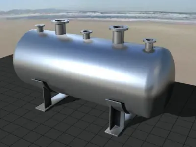 Chemical storage tank 3D model