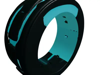 Futuristic Teleportation Bracelet 3D Model 3D model