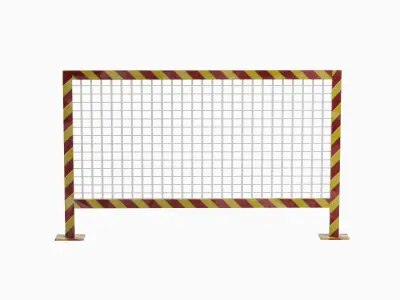 Road Barricade A 02 Low-poly 3D model