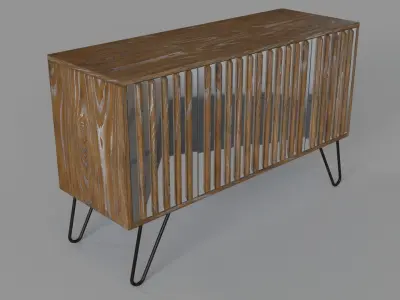 Four Door Media Console 3D model