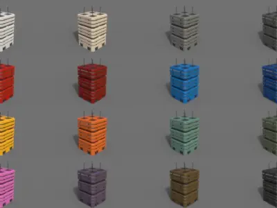 PBR Sci-Fi Building A40 Low-poly 3D model