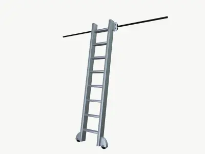 Sliding ladder Low-poly 3D model