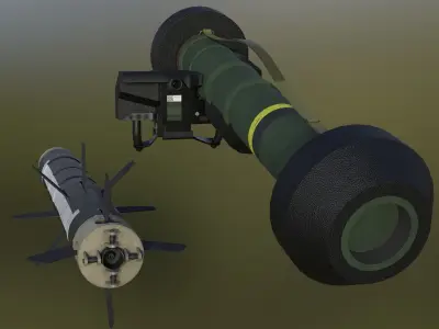 FGM-148 Javelin Low-poly 3D model