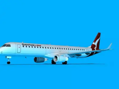 Embraer Emb-190 Qantas Link 3D model