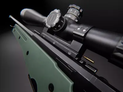 AAA AWM Game Ready PBR Low-poly 3D model