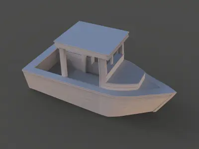 Boat 3D Painting Model 3D print model