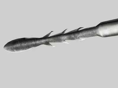 Sawtooth spear 3D model