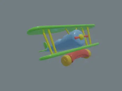 Toy Plane 3D model 2